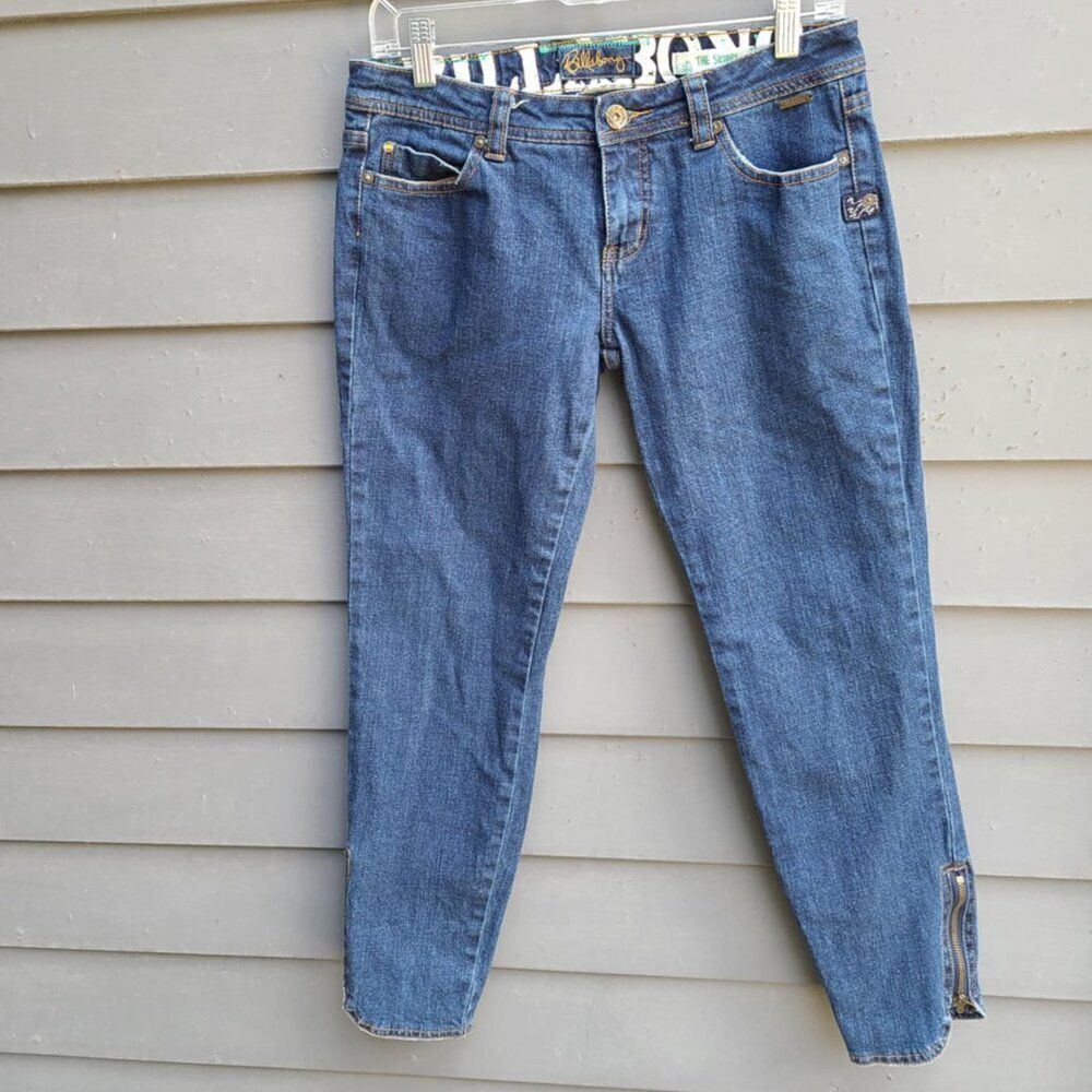 Billabong The Skinny Jean with Zipper Accents size 7 - Picture 12 of 15